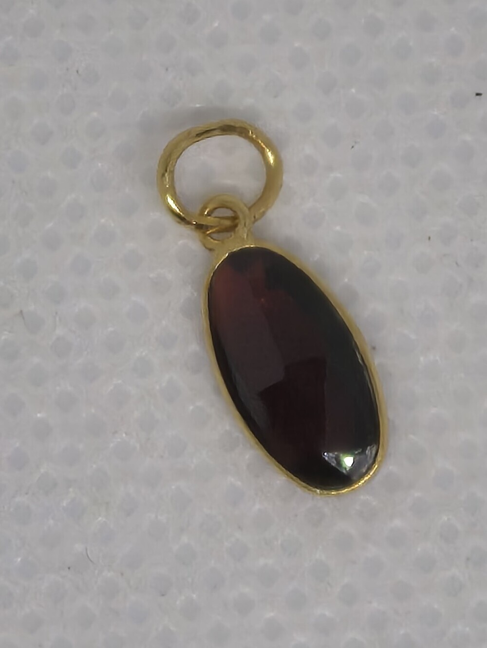 STELLA & DOT January Oval Gold Plated Birthstone Charm Pendant In Original Box